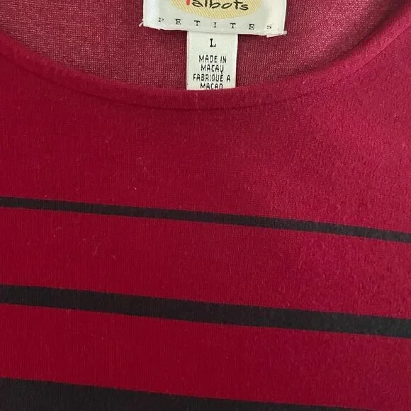 Talbots long sleeve black red sweater Size L - Picture 6 of 7